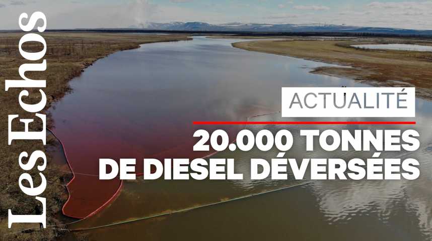 Illustration pour la vidéo Arctique : une fuite de diesel provoque une gigantesque marée rouge