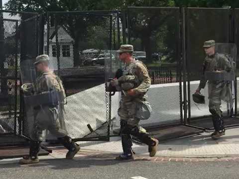 National Guard arrive at White House as DC protest kicks off