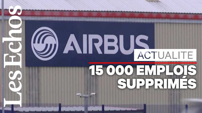 Illustration pour la vidéo Airbus va supprimer 15 000 emplois