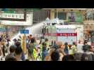 Photographer flattened by water cannon in Hong Kong