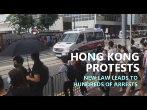 Hong Kong protests: New law leads to hundreds of arrests