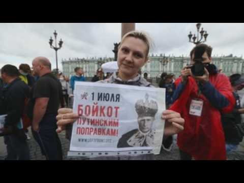 Protest in St. Petersburg over constitutional referendum