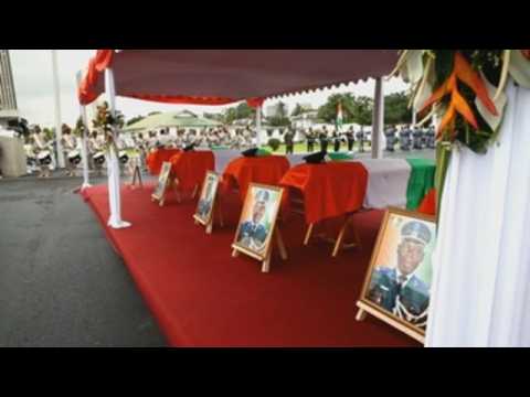 Ivory Coast pays homage to the 14 soldiers killed in an attack