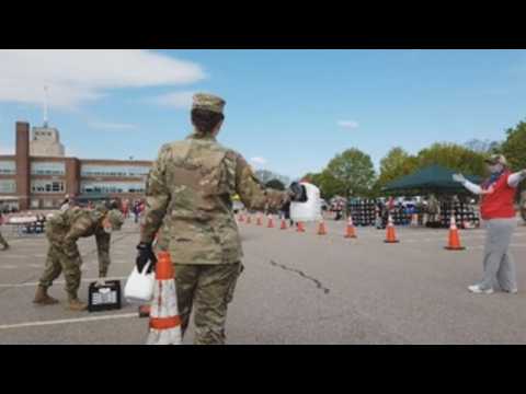 US National Guard distributes thousands of gallons of milk in Massachusetts