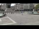 London's Trafalgar Square near-empty for silence to mark VE Day