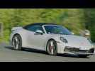 The new Porsche 911 Carrera S Cabriolet (MT) Driving at the race track