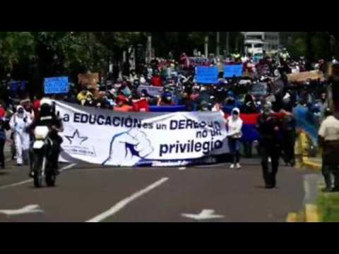 Hundreds of students protest in Ecuador over university budget cuts
