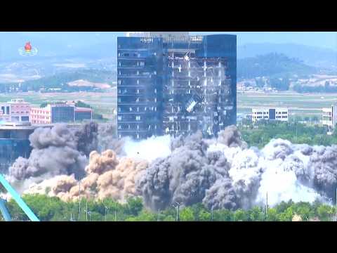 North Korean TV releases video of liaison office demolition