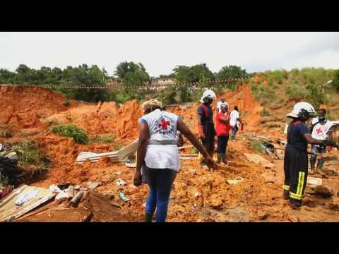 Rescue work continues working after landslide in Ivory Coast