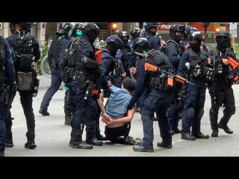 Man arrested in HK protest