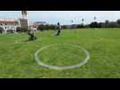 San Francisco draws circles in parks to ensure social distancing