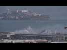 Firefighters battle fire on San Francisco's iconic Pier 45