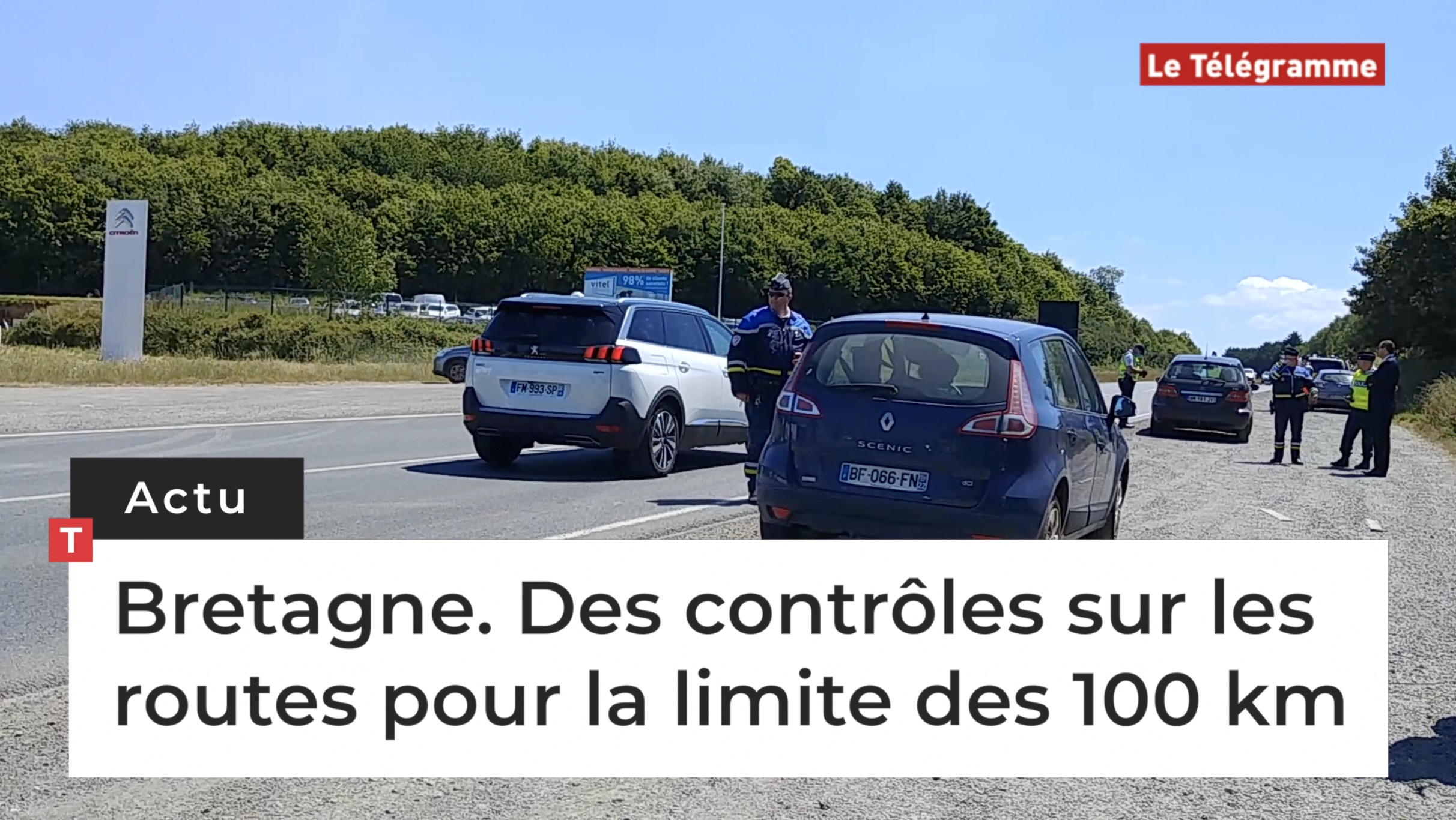 Bretagne. Des contrôles sur les routes pour la limite des 100 km (Le Télégramme)