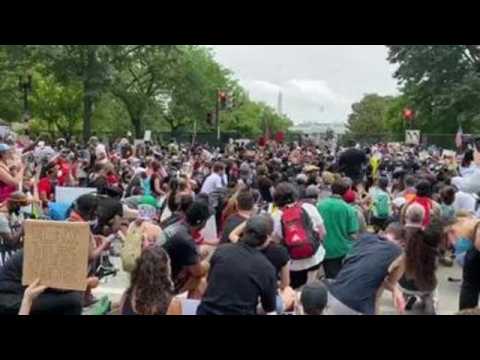 Tens of thousands descend on DC for largest protest so far over George Floyd killing