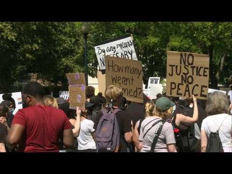 Washington, DC: anti-racism march from Dupont Circle towards the White House