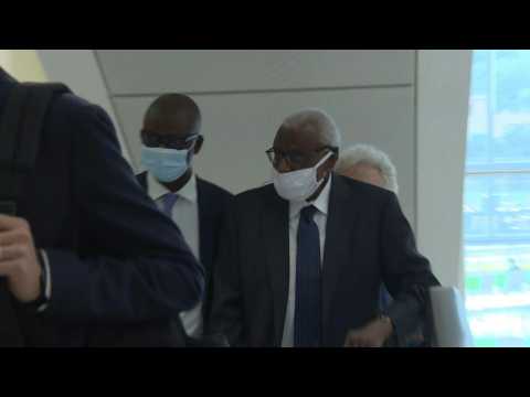 Former world athletics chief Diack arrives in Paris for corruption trial