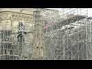 Notre-Dame workers start removal of fire-damaged scaffolding