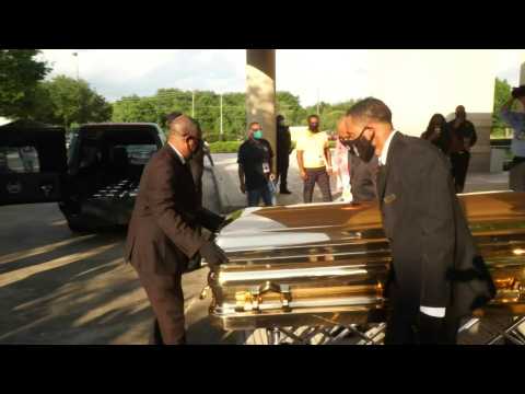 George Floyd's casket leaves church after public viewing in Houston