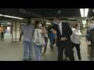 New York Governor visits subway station as NYC starts reopening