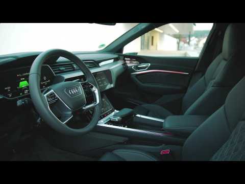 The new Audi e-tron Sportback Interior Design in Catalunya red