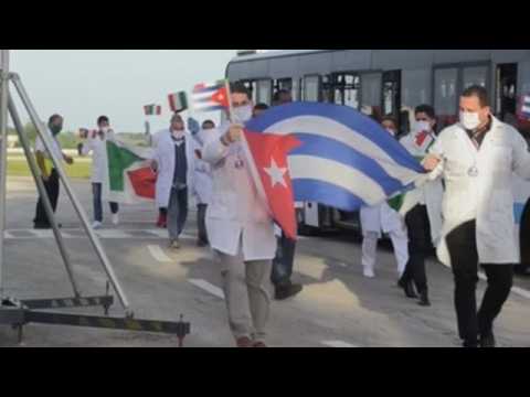 Cuba's medical brigade returns from Italy