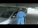 Brazilians get tested for COVID-19 at drive-through testing site - Label : AFPTV - First images - Category : Business