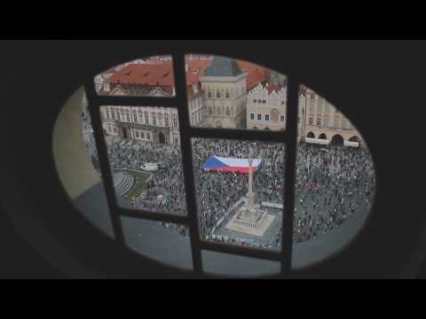 Protest in Prague against Czech Prime Minister