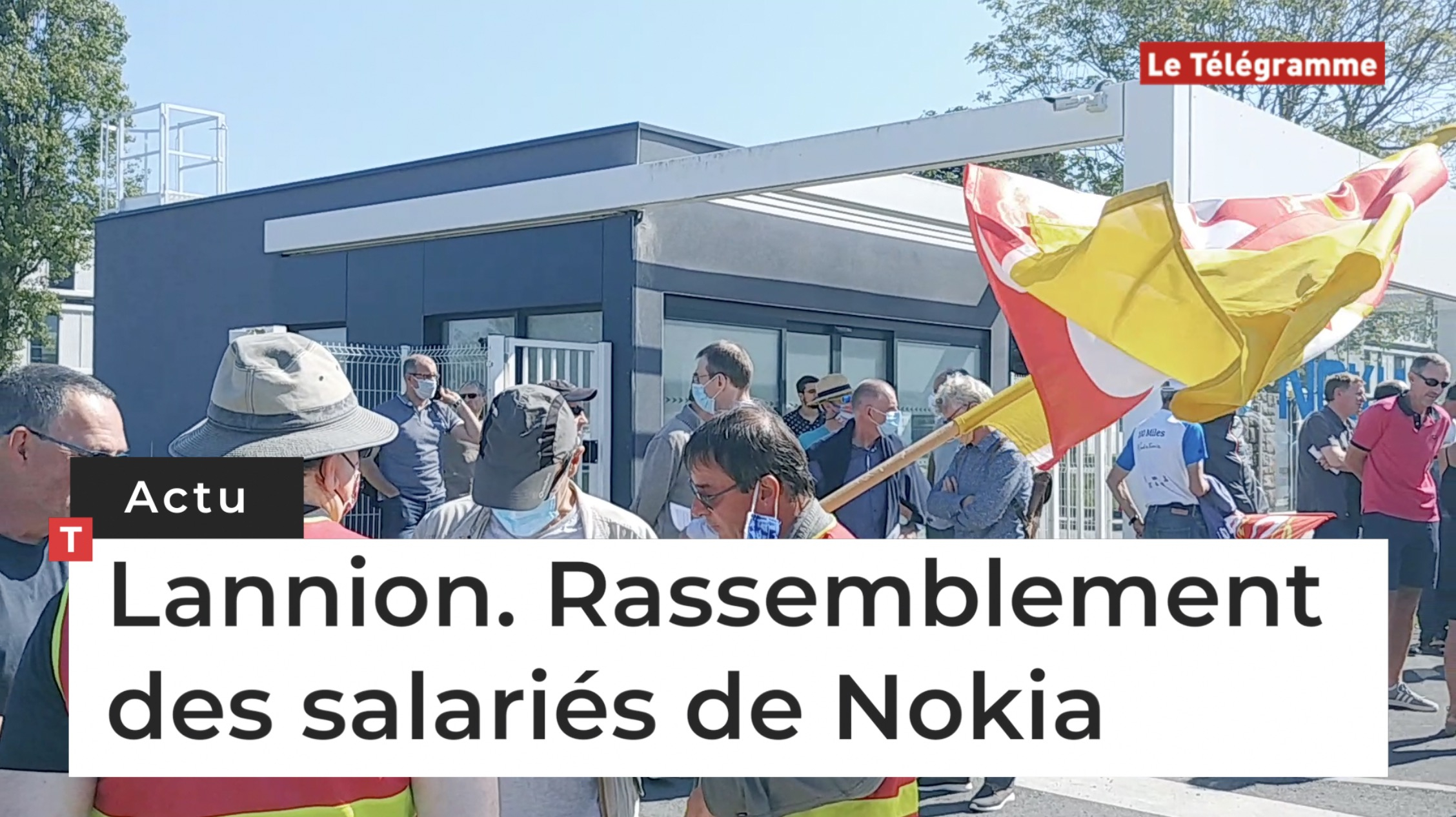 Lannion. Rassemblement des salariés de Nokia (Le Télégramme)
