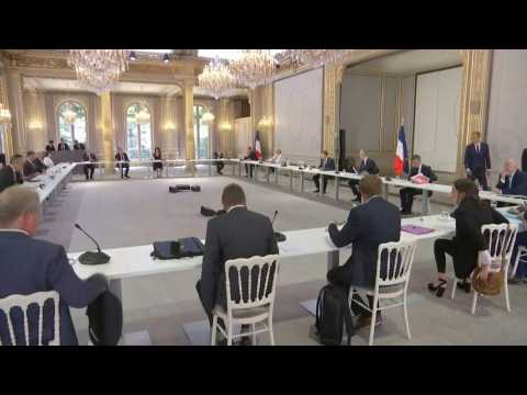 Emmanuel Macron meets French labour unions to 'save jobs'