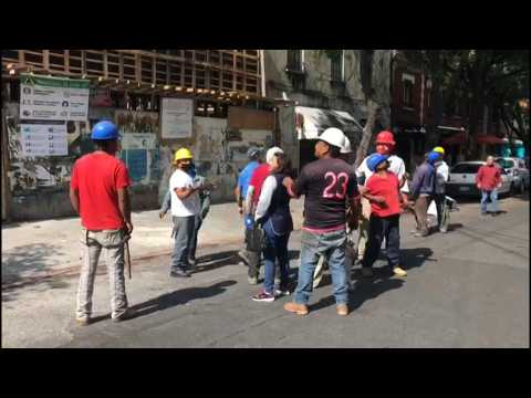 Trees shake, people try to stay steady as quake felt in Mexico City