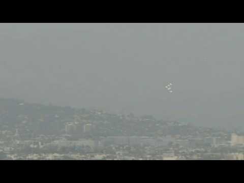 Air Force Thunderbirds fly above Los Angeles to thank medical staff