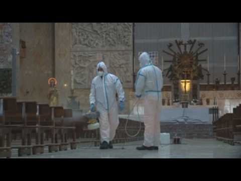 Army disinfects Catholic churches to resume masses in Rome