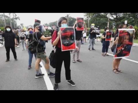 Activists protest in Manila against new anti-terrorism law