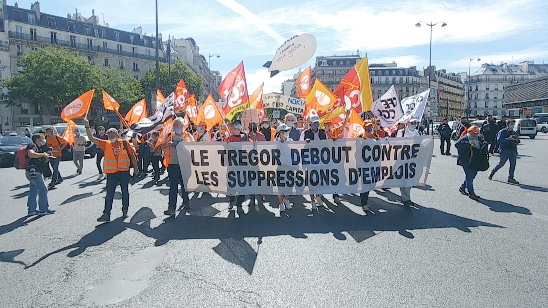 Les salariés de Nokia Lannion à Paris pour défendre leurs emplois (Le Télégramme)