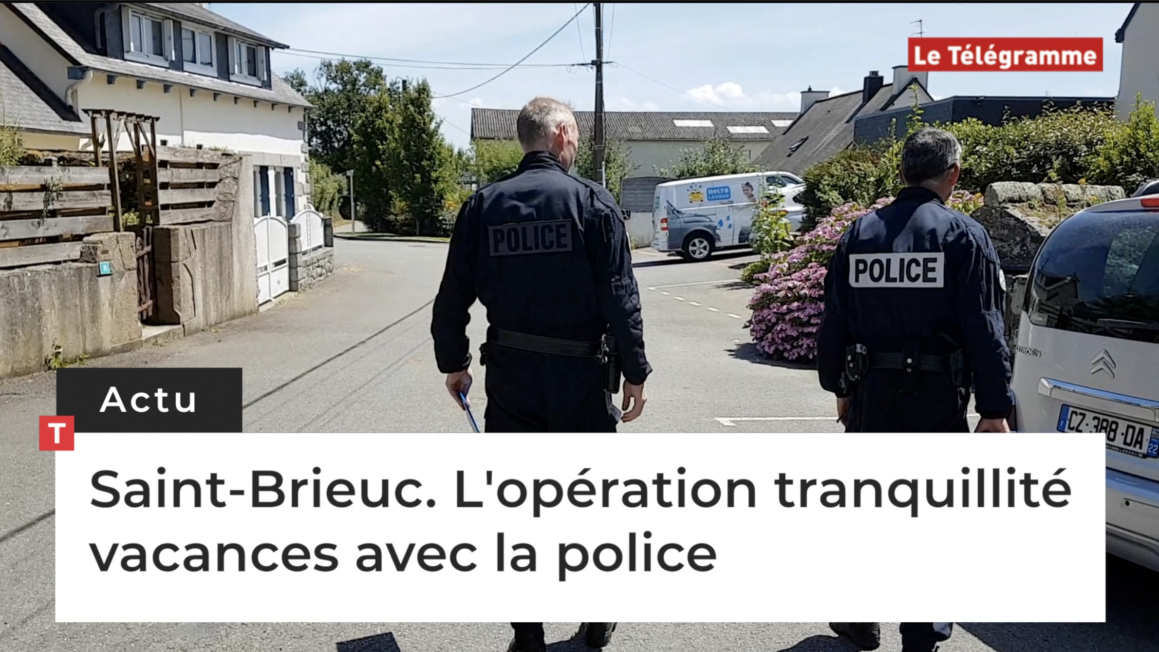 Saint-Brieuc. L'opération tranquillité vacances avec la police (Le Télégramme)
