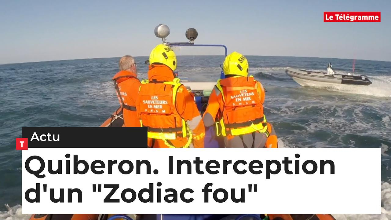 Quiberon. Interception d'un "Zodiac fou" par les sauveteurs en mer (Le Télégramme)