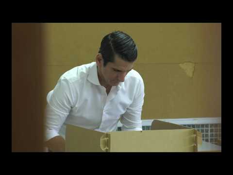 Panama candidate Romulo Roux votes in presidential elections