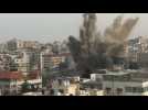 Israeli strike hits building in Gaza Strip