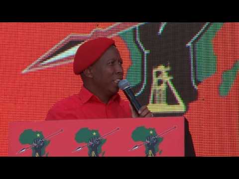 South Africa's radical leftist EFF addresses supporters