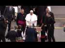 Pope Francis arrives in Bulgaria for Balkan visit, meets PM