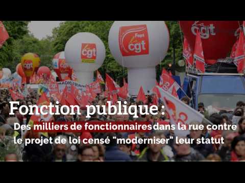 Fonction publique : Des milliers de fonctionnaires dans la rue contre le projet de loi censé "moderniser" leur statut