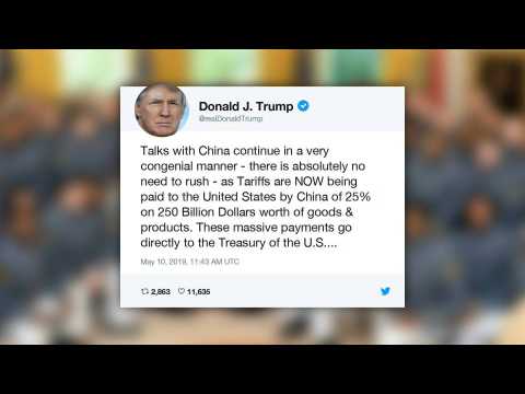 Trump tweets: 'No need to rush' on China trade talks