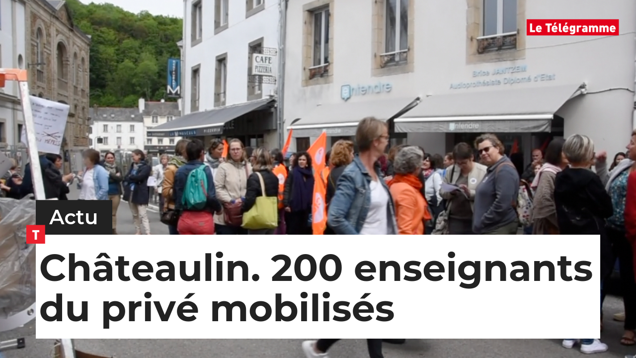 Châteaulin. 200 enseignants du privé mobilisés  (Le Télégramme)