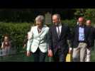 British Prime Minister May arrives to cast vote in EU polls - Label : AFPTV - First images - Category : News