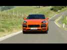 Porsche Cayenne Turbo Coupé in lava orange Driving Video