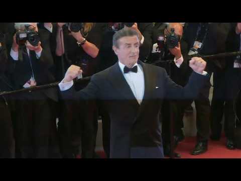 Sylvester Stallone on the red carpet of Cannes for 'First Blood' screening