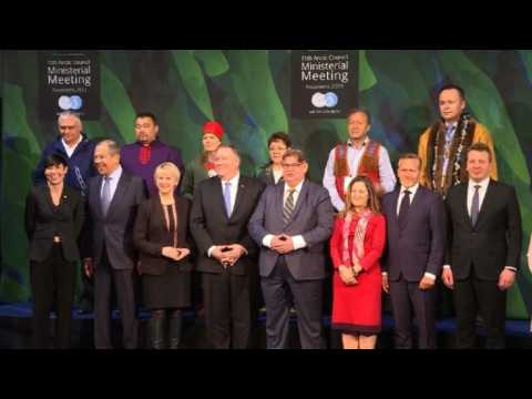 Ministers pose for family photo as Arctic Council meeting begis