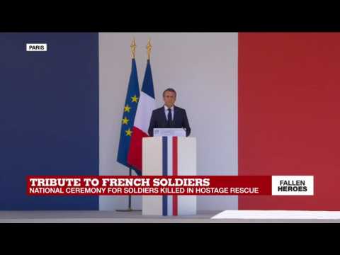 REPLAY: President Macron pays tribute to slain French soldiers