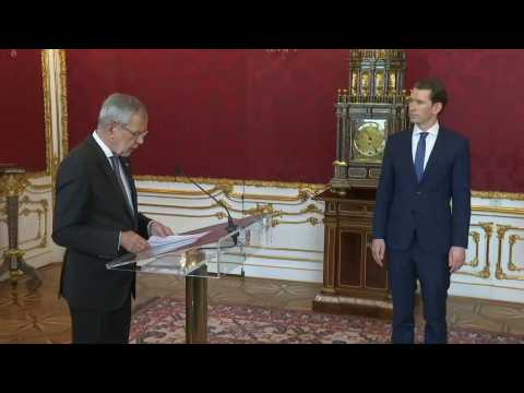 Austrian President swears in Sebastian Kurz's new cabinet