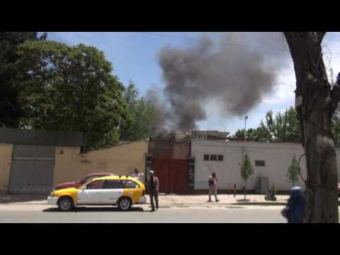Smoke rises over Kabul after loud explosion